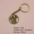Zinc Alloy Simple Elephant Keychain Bag Charm Gift view 2