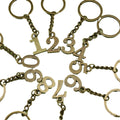 Zinc Alloy Arabic Number Pendant Keychain Key Ring Gift view 5
