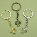 Zinc Alloy Simple Balance Scale Keychain Bag Charm Gift view 1