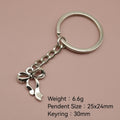 Zinc Alloy Bow Keychain Bag Charm Gift view 2