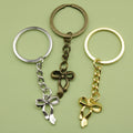 Zinc Alloy Bow Keychain Bag Charm Gift view 1