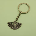 Zinc Alloy Simple Fan Keychain Bag Charm Gift view 6