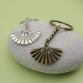Zinc Alloy Simple Fan Keychain Bag Charm Gift view 4