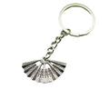 Zinc Alloy Simple Fan Keychain Bag Charm Gift view 5