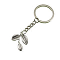 Zinc Alloy Minimalist Leaf Keychain Bag Charm Gift view 5