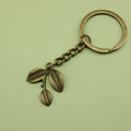 Zinc Alloy Minimalist Leaf Keychain Bag Charm Gift view 6