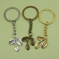 Zinc Alloy Minimalist Leaf Keychain Bag Charm Gift view 1