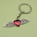 Zinc Alloy Heart Wings Keychain Romantic Bag Charm view 6