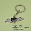 Zinc Alloy Heart Wings Keychain Romantic Bag Charm view 2