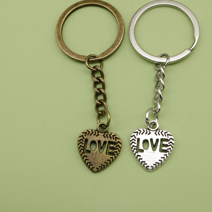 Zinc Alloy Heart Love Keychain Romantic Gift Key Ring