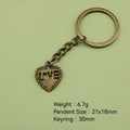 Zinc Alloy Heart Love Keychain Romantic Gift Key Ring view 2