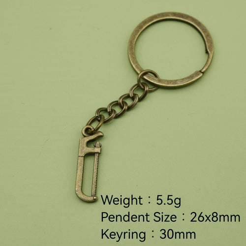 Zinc Alloy Simple Saw Tool Keychain Bag Charm Gift
