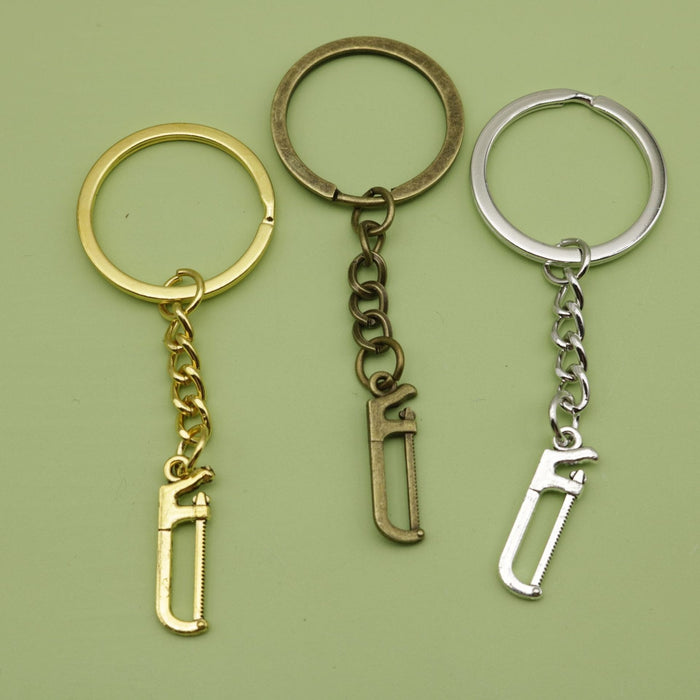 Zinc Alloy Simple Saw Tool Keychain Bag Charm Gift