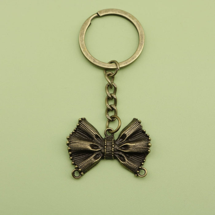 Zinc Alloy Minimal Bowknot Keychain Bag Charm Gift Accessory