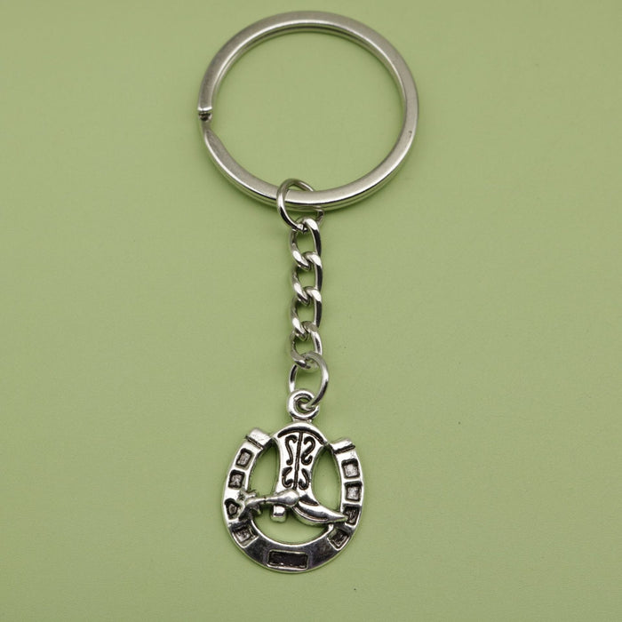 Metal Horseshoe Keychain Minimalist Bag Charm Gift
