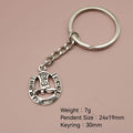 Metal Horseshoe Keychain Minimalist Bag Charm Gift view 2