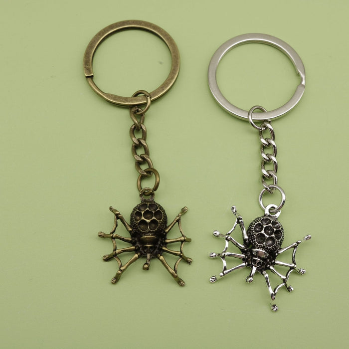 Zinc Alloy Minimal Spider Pendant Keychain Bag Charm Gift