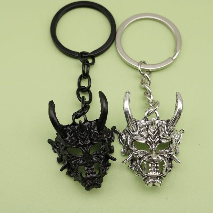 Metal Devil Mask Head Keychain For Bag Charm
