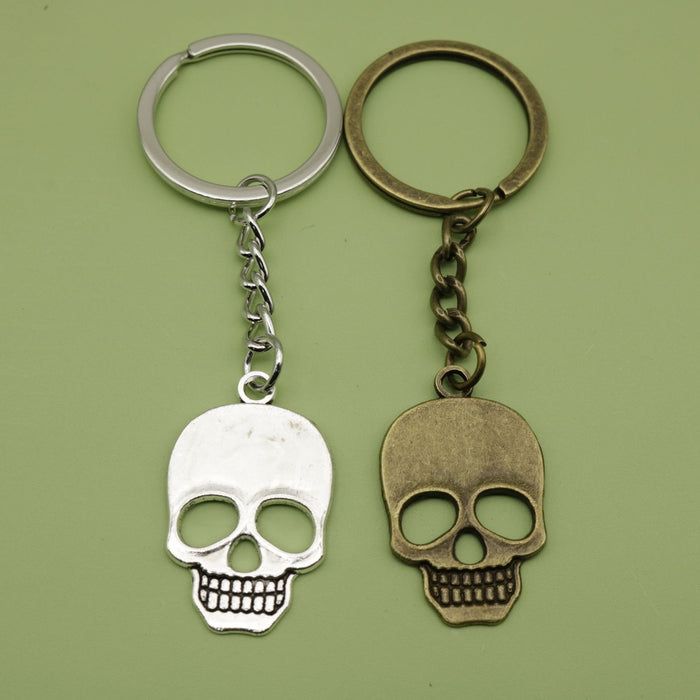 Metal Skull Keychain Gothic Bag Charm Key Ring Gift
