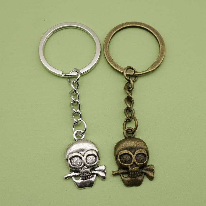 Metal Skull Keychain Key Ring Bag Charm Gift – Antique Copper