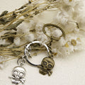 Metal Skull Keychain Key Ring Bag Charm Gift – Antique Copper view 4