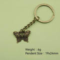 Metal Minimalist Butterfly Keychain For Bag Charm Gift view 2