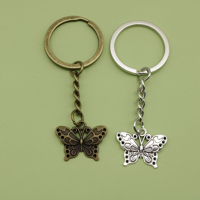Metal Minimalist Butterfly Keychain For Bag Charm Gift