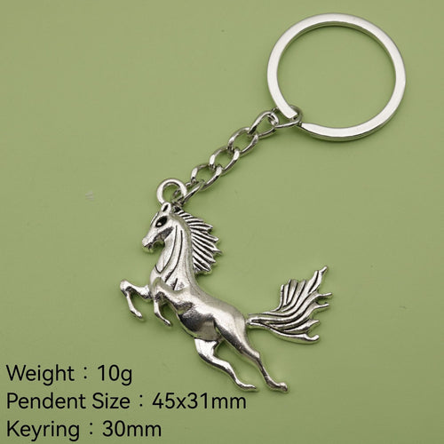 Metal Horse Shape Keychain Animal Bag Charm Gift