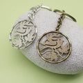 Metal Circle Flower Bird Keychain Bag Charm view 4