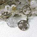 Metal Circle Flower Bird Keychain Bag Charm view 3
