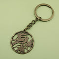 Metal Circle Flower Bird Keychain Bag Charm view 6