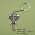 Metal Simple Elephant Shape Keychain Bag Charm view 2