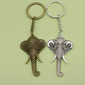 Metal Simple Elephant Shape Keychain Bag Charm view 1