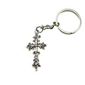 Zinc Alloy Minimalist Cross Keychain Bag Charm Gift – Antique Copper view 5