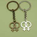 Metal Gender Symbol Keychain Simple Bag Charm view 1