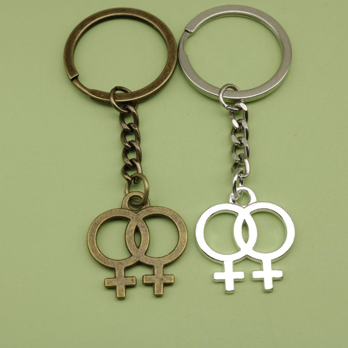 Metal Gender Symbol Keychain Simple Bag Charm