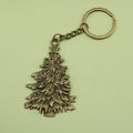 Zinc Alloy Minimalist Christmas Tree Keychain Holiday Gift Key Ring view 6
