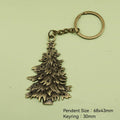 Zinc Alloy Minimalist Christmas Tree Keychain Holiday Gift Key Ring view 2