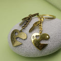 Zinc Alloy Heart Best Friend Keychain Bag Charm Gift view 3