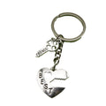 Zinc Alloy Heart Best Friend Keychain Bag Charm Gift view 5