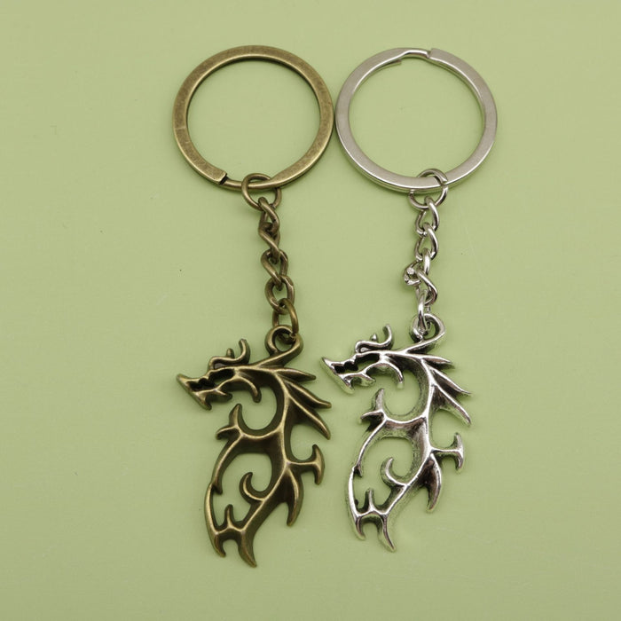Metal Dragon Flame Keychain Bag Charm for Keys and Gifts