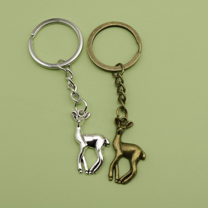 Zinc Alloy Minimal Deer Keychain Bag Charm Gift
