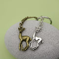 Zinc Alloy Minimal Deer Keychain Bag Charm Gift view 4