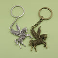Zinc Alloy Minimalist Pegasus Keychain Bag Charm Gift – Antique Copper view 1