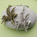 Zinc Alloy Minimalist Pegasus Keychain Bag Charm Gift – Antique Copper view 4
