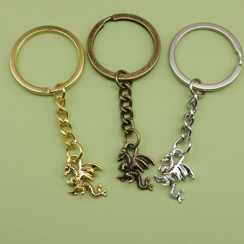 Zinc Alloy Flying Dragon Keychain For Car Key Ring