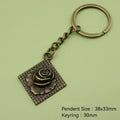 Metal Rose Keychain Bag Charm view 2