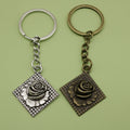 Metal Rose Keychain Bag Charm view 1