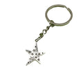 Metal Simple Five Point Star Keychain Bag Charm Gift view 5
