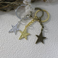 Metal Simple Five Point Star Keychain Bag Charm Gift view 3